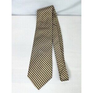 Polo Ralph Lauren Gingham Check Brown Silk Necktie